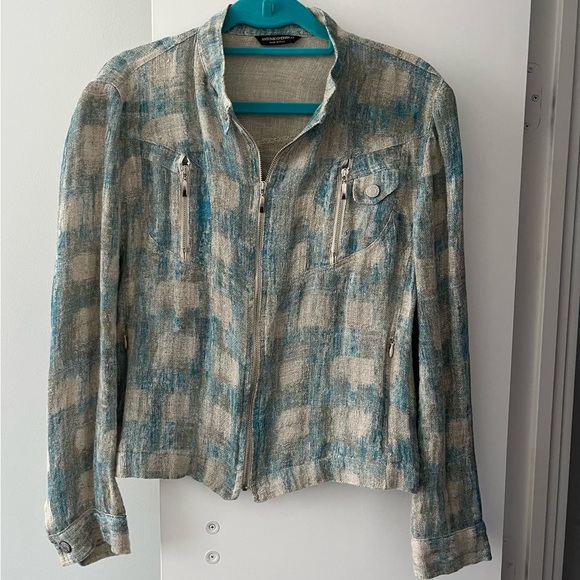 Antonio Derrico Blue and Beige Jacket - Picture 3 of 7